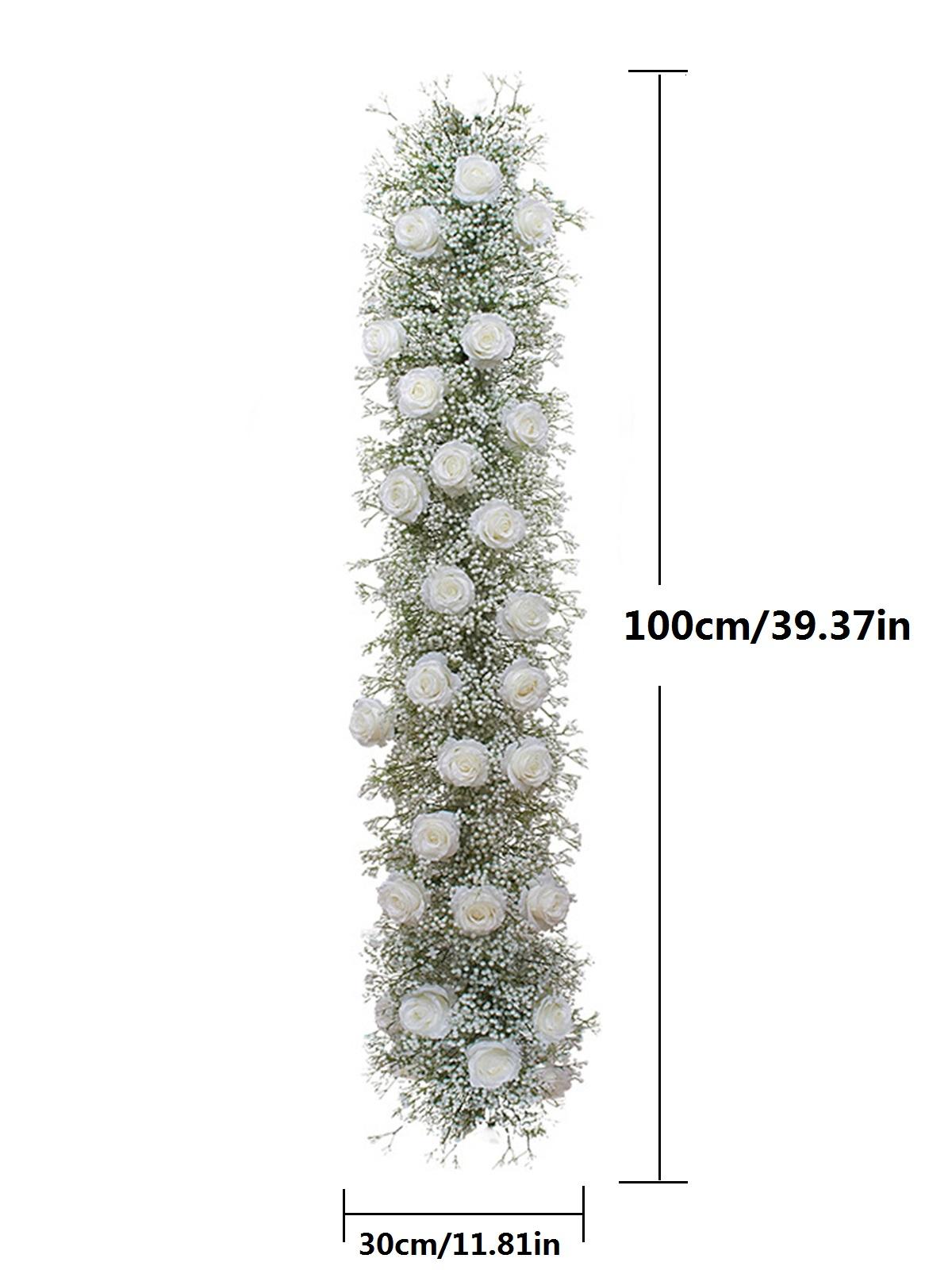 100x30 см Свадебная арка Искусственная гирлянда из искусственного цветка из искусственного цветка из искусственного цветка из искусственного цветка из искусственного цветка, вьющиеся листья, лианы, декор для стен в помещении и на открытом воздухе