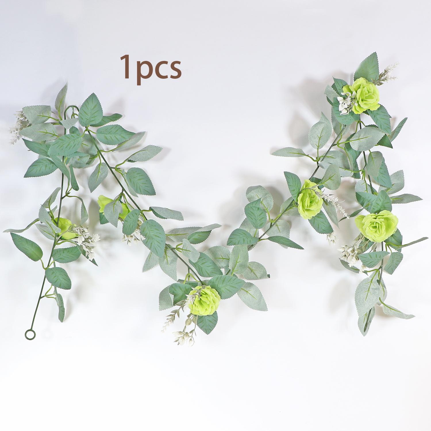 Имитация искусственного цветка из ротанга, пластиковая роза, цветок, свадебное креативное украшение, настенное украшение для гостиной, имитация цветка из ротанга зелёный